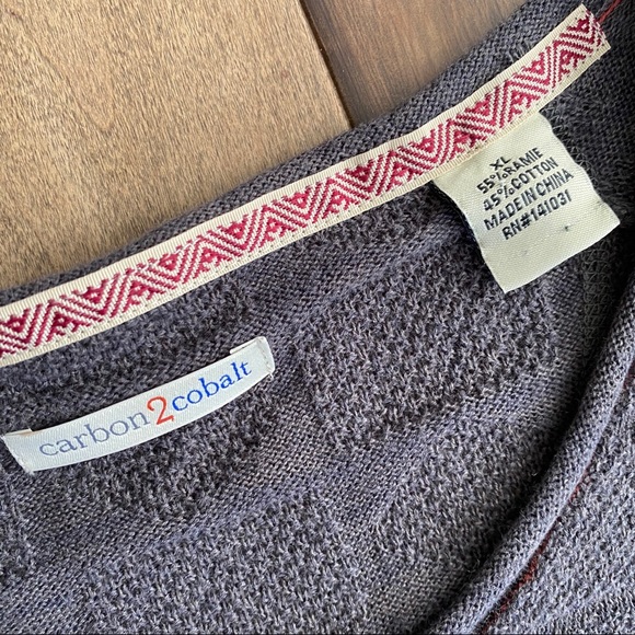 Carbon2Cobalt Pullover Sweater Ramie Cotton Gray - Picture 4 of 5